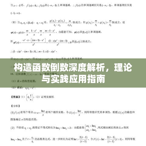 构造函数倒数深度解析，理论与实践应用指南