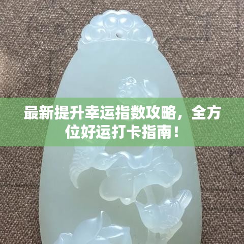 最新提升幸运指数攻略,全方位好运打卡指南!