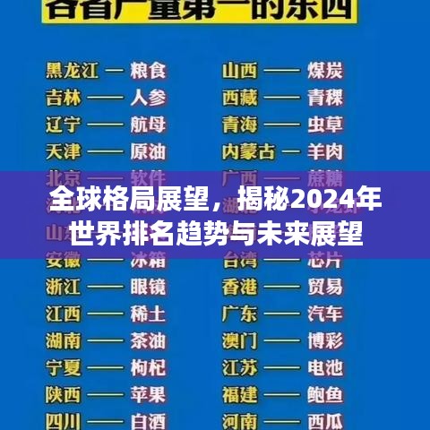 全球格局展望，揭秘2024年世界排名趋势与未来展望
