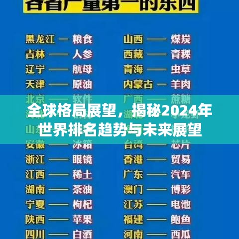 全球格局展望,揭秘2024年世界排名趋势与未来展望