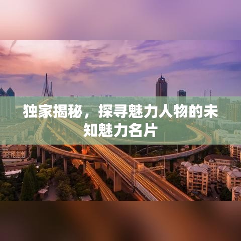 独家揭秘，探寻魅力人物的未知魅力名片