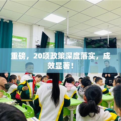 重磅，20项政策深度落实，成效显著！