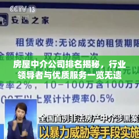 房屋中介公司排名揭秘，行业领导者与优质服务一览无遗
