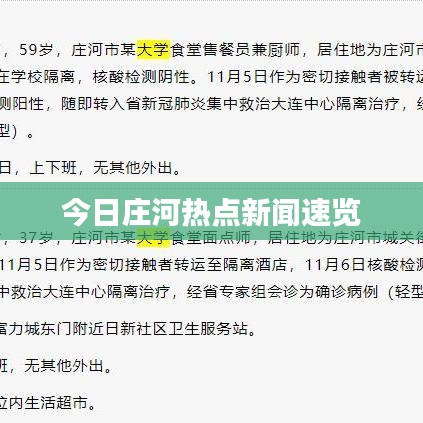 今日庄河热点新闻速览