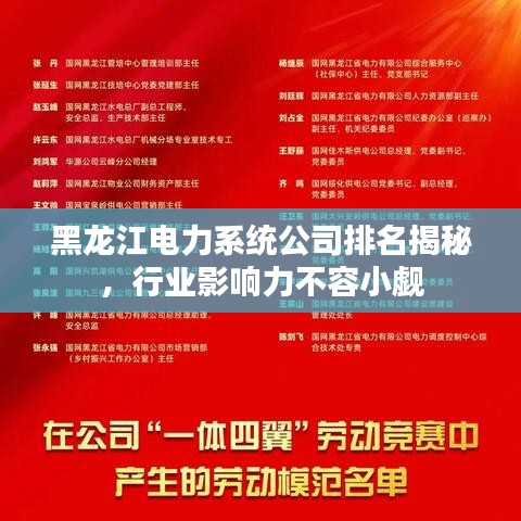 黑龙江电力系统公司排名揭秘，行业影响力不容小觑
