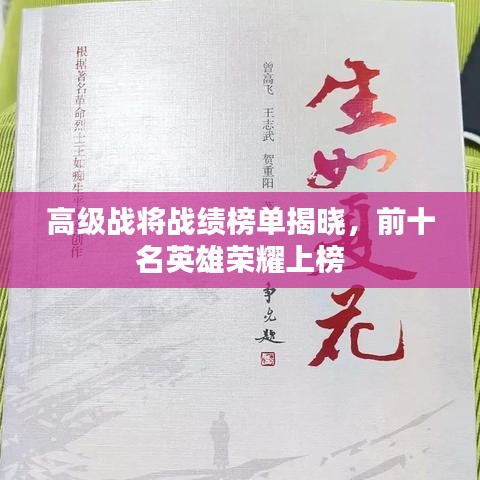 高级战将战绩榜单揭晓，前十名英雄荣耀上榜