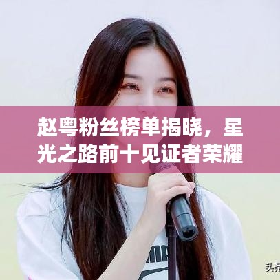 赵粤粉丝榜单揭晓，星光之路前十见证者荣耀时刻！