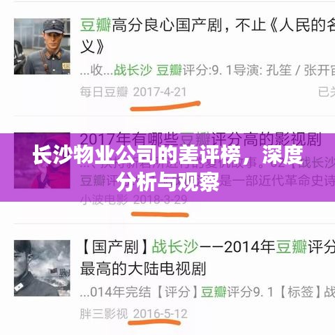 长沙物业公司的差评榜，深度分析与观察