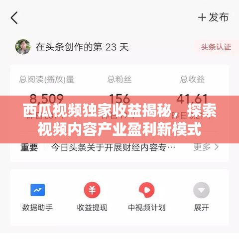 西瓜视频独家收益揭秘,探索视频内容产业盈利新模式