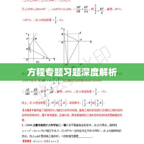 方程专题习题深度解析