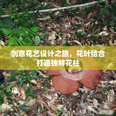 创意花艺设计之旅，花叶结合打造独特花柱