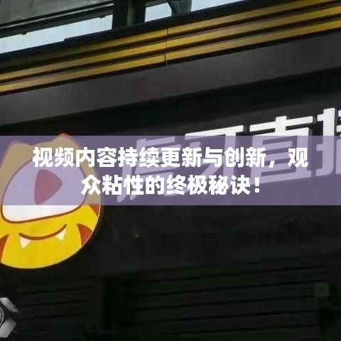 视频内容持续更新与创新,观众粘性的终极秘诀!