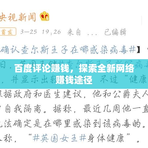 百度评论赚钱，探索全新网络赚钱途径