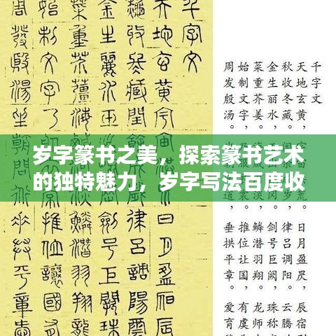 岁字篆书之美，探索篆书艺术的独特魅力，岁字写法百度收录呈现