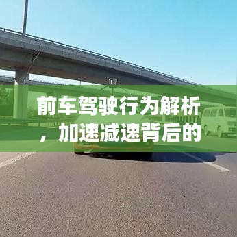 前车驾驶行为解析,加速减速背后的原因及应对策略