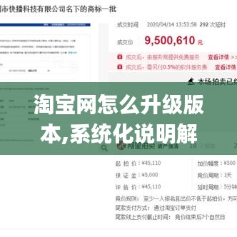 淘宝网怎么升级版本,系统化说明解析&3DM_v7.720